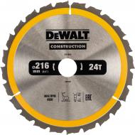 Пиляльний диск DEWALT Construction 216x30x1,7 Z24 DT1952